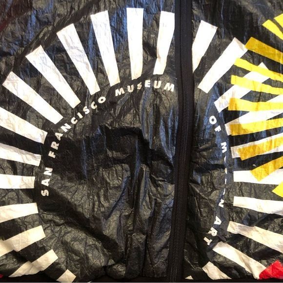 Leslie Jordan SF Moma Jacket Vintage Tyvek Size Medium biker‎ cycling pop art - Picture 5 of 9